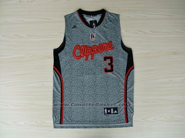 Maglia Moda Statico Los Angeles Clippers Chris Paul #3 Grigio
